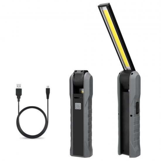 COB+LED 4Modes Emergency Worklight Outdoor Rotation USB Rechargeable Work Light with Magnetic Tail LED Flashlight