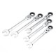 12Pcs Flex Head Ratcheting Wrench Set 8-19mm Metric Combination Spanner with Pouch