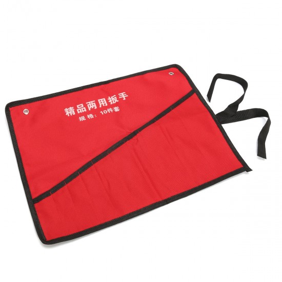 Canvas Roll-up Storage Pouch Tools Storage Bag 8/10/14 Pocket Spanner Wrench Organizer