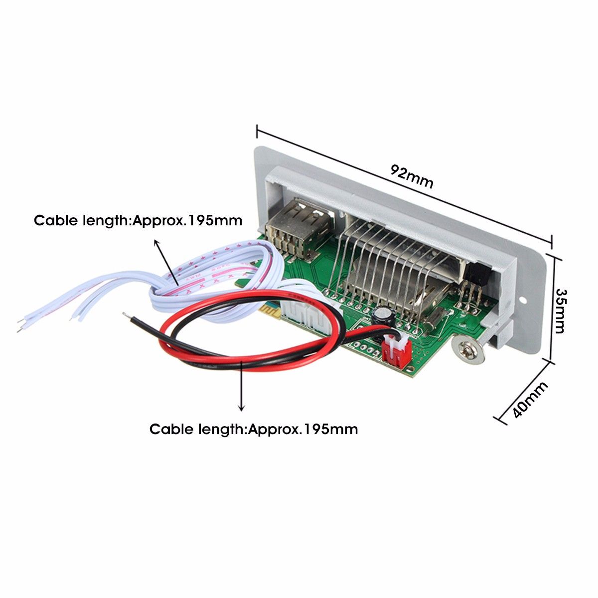 5Pcs-DC-12V5V-MP3-Decode-Board-LED-USB-AUX-FM-bluetooth-Radio-Amplifier-With-Remote-1136334