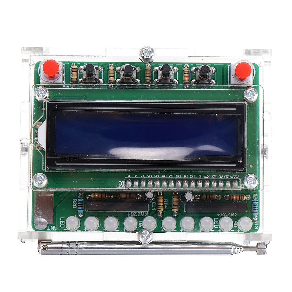 Radio-FM-Digital-Sound-Machine-Level-Indicator-with-Case-87-108MHz-USB-5V-LCD1602-LCD-Screen-51-Sing-1733276