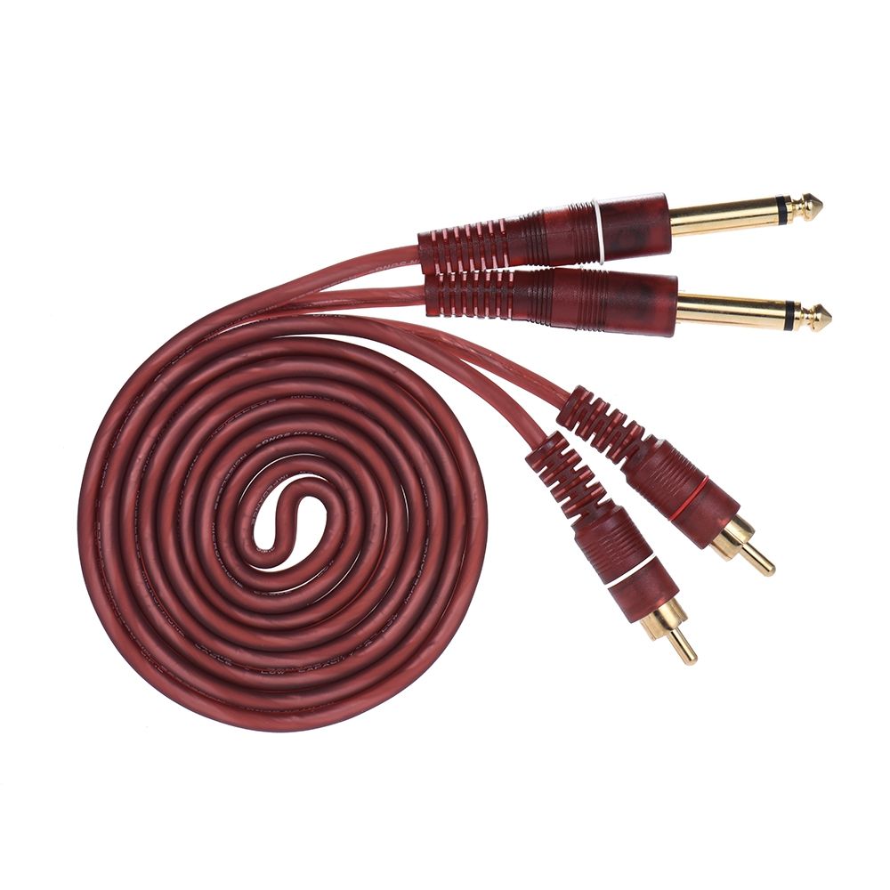 Dual-RCA-to-Dual-TS-635mm-Audio-Cable-Audio-Signal-Cable-for-Mixer-Amplifier-Speaker-Red-1596903