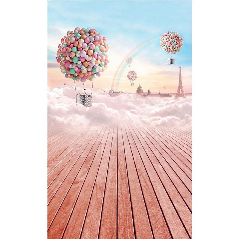 3-x-5ft-Colorful-Sky-Balloon-Wood-Floor-Studio-Photography-Backdrops-Background-1673357