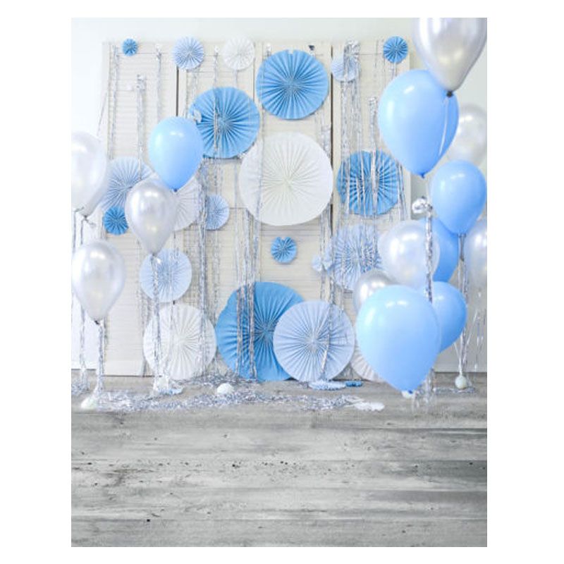 3x5FT-5x7FT-Vinyl-Blue-Balloon-Wood-Floor-Photography-Backdrop-Background-Studio-Prop-1388317