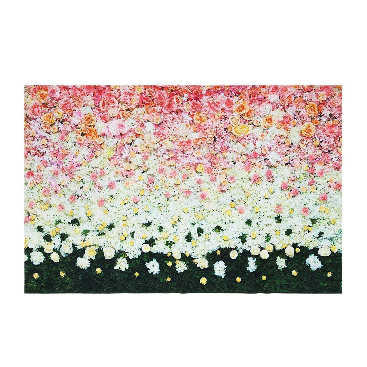 3x5FT-5x7FT-Vinyl-Pink-Rose-White-Flower-Green-Grass-Photography-Backdrop-Background-Studio-Prop-1574721