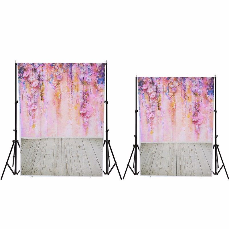 3x5FT-5x7FT-Vinyl-Spring-Flower-Wood-Floor-Photography-Backdrop-Background-Studio-Prop-1400987