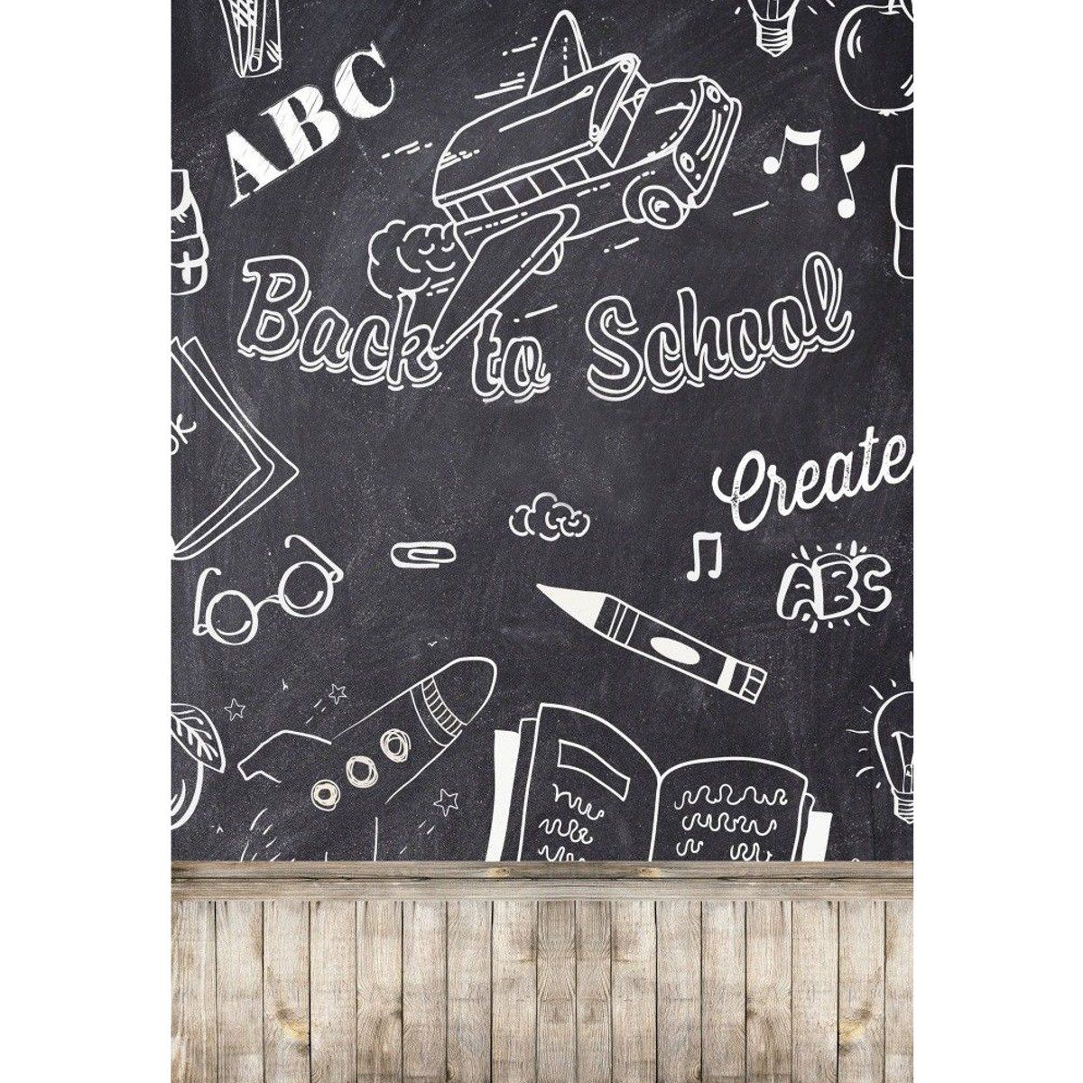 3x5FT-Back-To-School-Chalkboard-Photography-Backdrop-Studio-Prop-Background-1395493