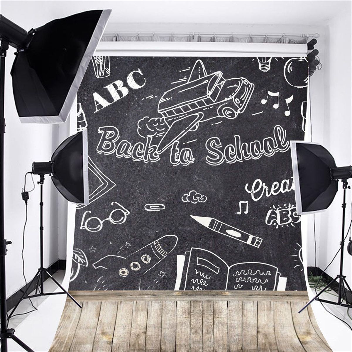 3x5FT-Back-To-School-Chalkboard-Photography-Backdrop-Studio-Prop-Background-1395493