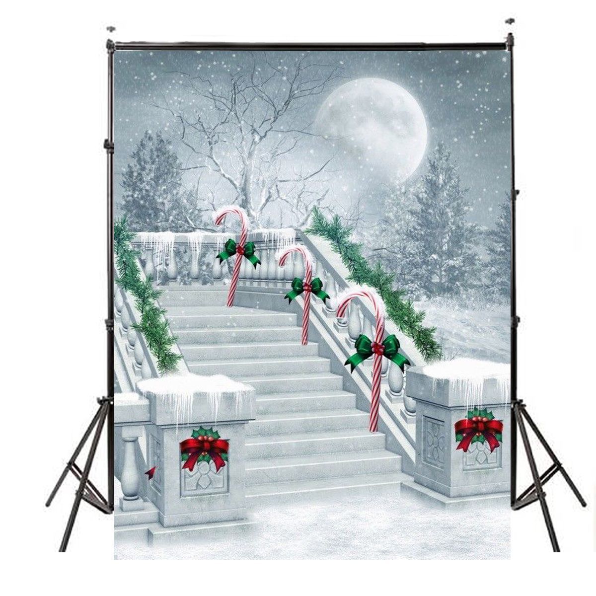 3x5FT-Christmas-Snowy-Street-Ladder-Photography-Backdrop-Studio-Prop-Background-1394510