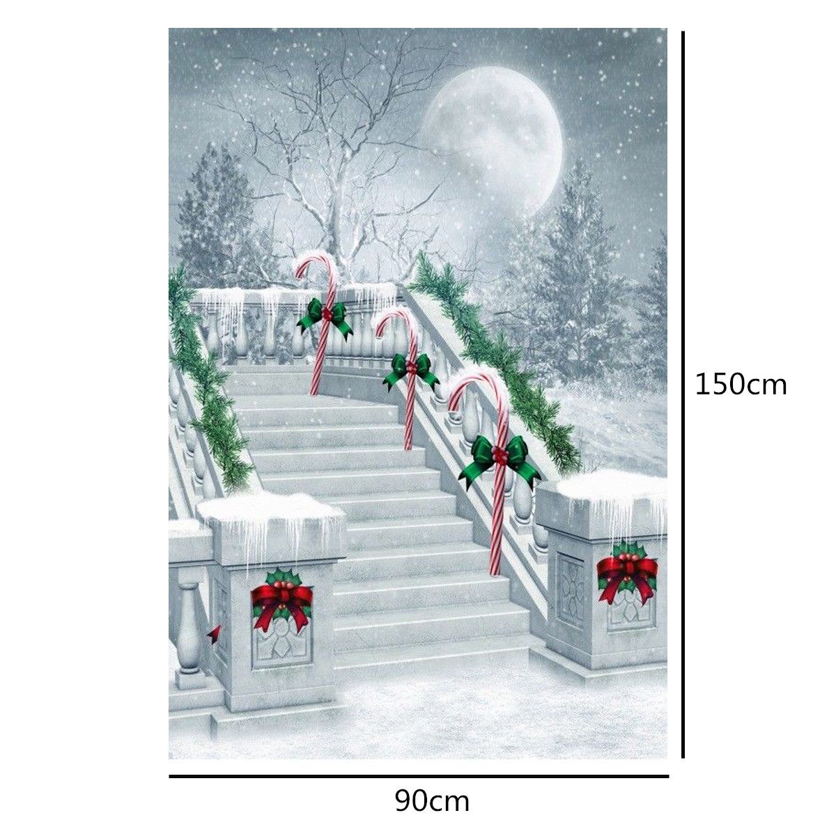 3x5FT-Christmas-Snowy-Street-Ladder-Photography-Backdrop-Studio-Prop-Background-1394510