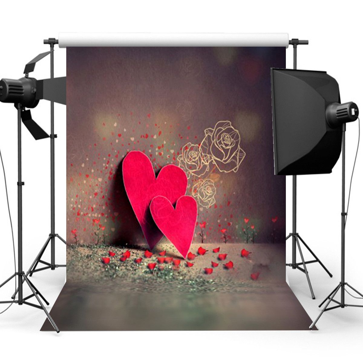 3x5FT-Vinyl-Valentines-Day-Photography-Backdrop-Red-Heart-Background-Studio-Prop-1152241