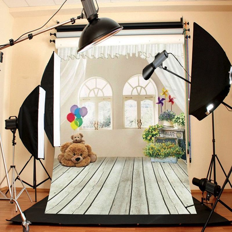 3x5ft-Bear-Indoor-Wood-Floor-Kid-Studio-Photography-Background-Cloth-Backdrop-1123285