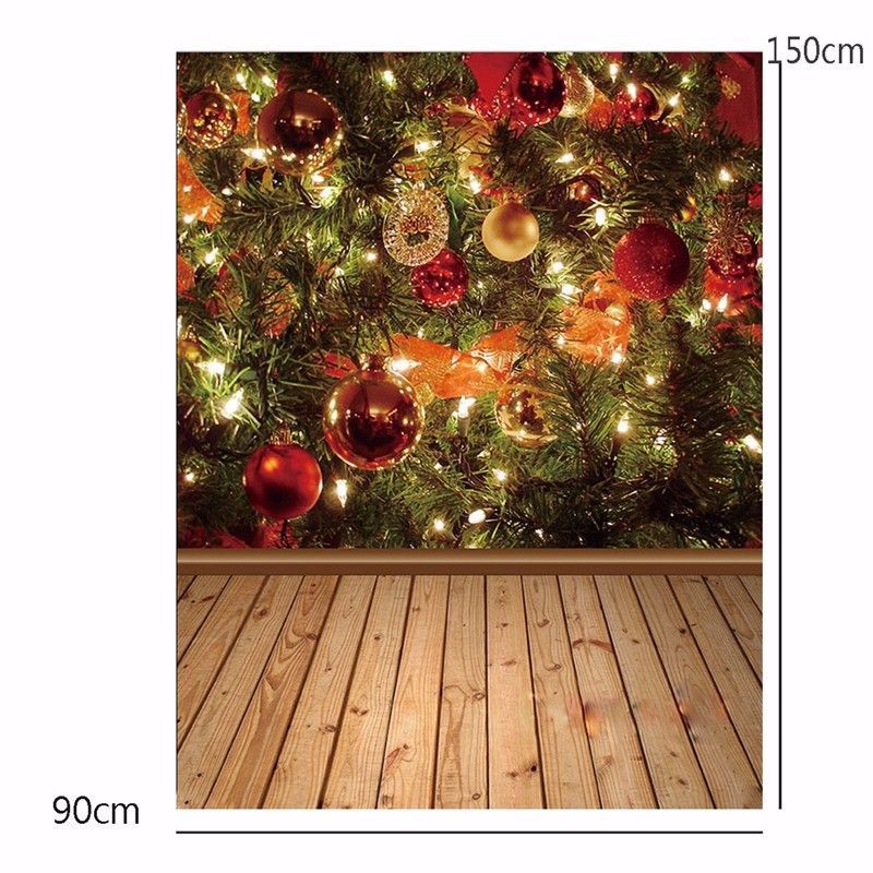 3x5ft-Christmas-Theme-Tree-Gift-Ornament-Wooden-Photo-Vinyl-Background-Backdrop-Studio-Props-1108622