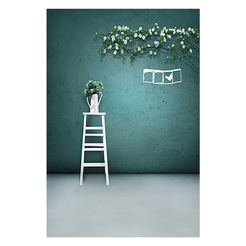 3x5ft-Green-Wall-White-Vase-Indoor-Photography-Background-Backdrop-Studio-Prop-1216492