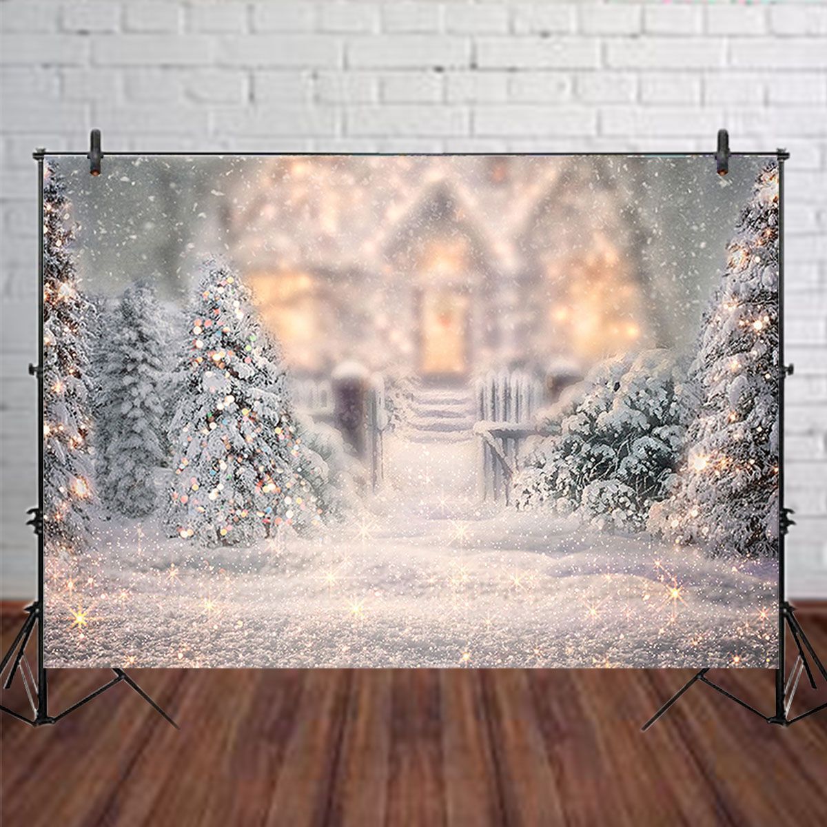 5x3FT-7x5FT-8x6FT-Christmas-Tree-Snow-Photography-Backdrop-Background-Studio-Prop-1609479