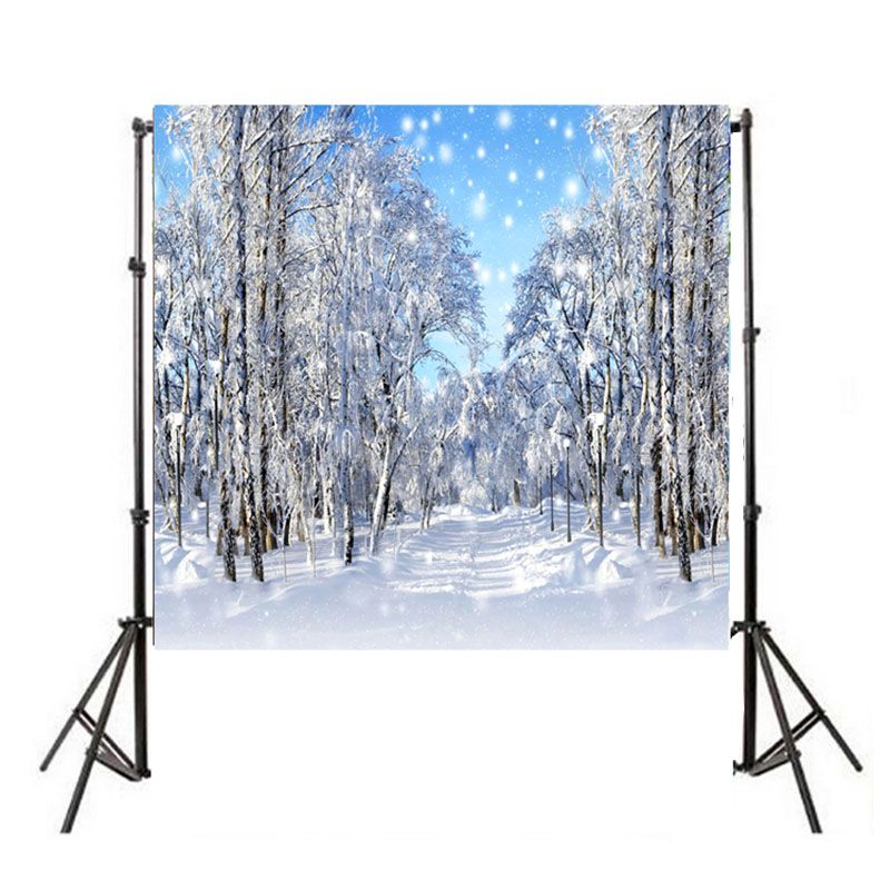5x3FT-7x5FT-9x6FT-Ice-Snow-Snowflake-Forest-Photography-Backdrop-Background-Studio-Prop-1666660