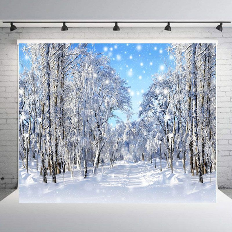 5x3FT-7x5FT-9x6FT-Ice-Snow-Snowflake-Forest-Photography-Backdrop-Background-Studio-Prop-1666660