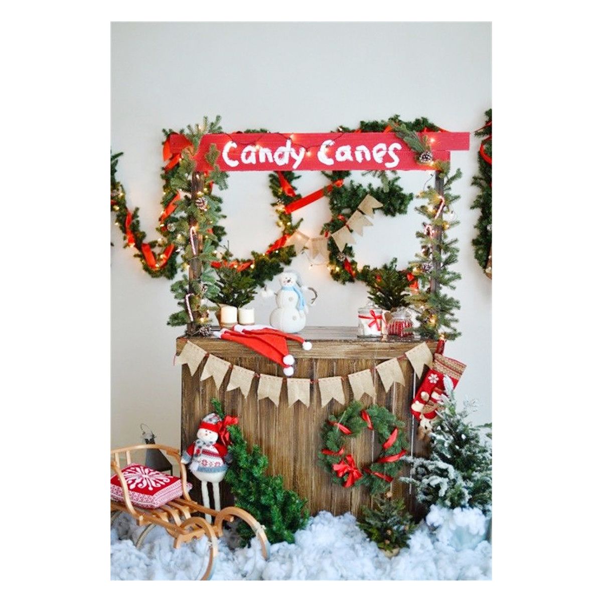 5x7FT-Christmas-Tree-Snow-Lights-Flags-Canned-Candy-Photography-Backdrop-Studio-Prop-Background-1392177