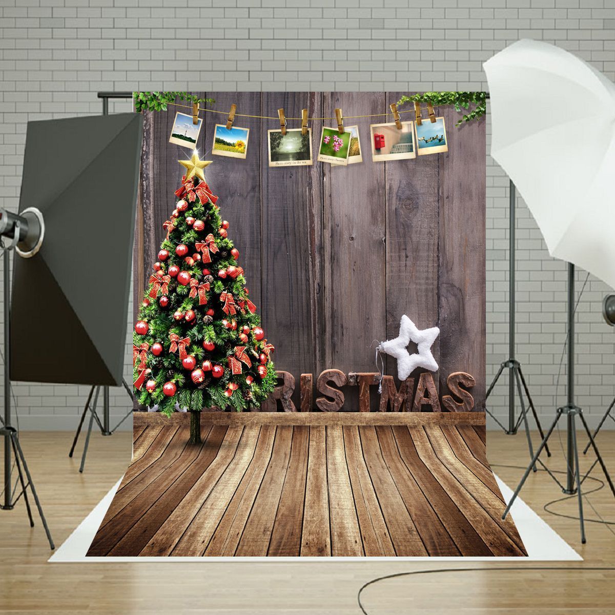 5x7FT-Christmas-Tree-Wooden-Floor-Wall-Photography-Backdrop-Studio-Prop-Background-1391368