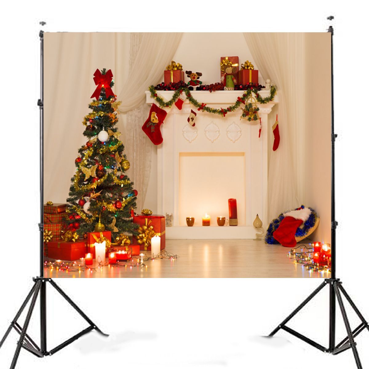 5x7ft-Vinyl-Christmas-Tree-Fireplace-Background-Photography-Studio-Backdrop-Prop-1217127