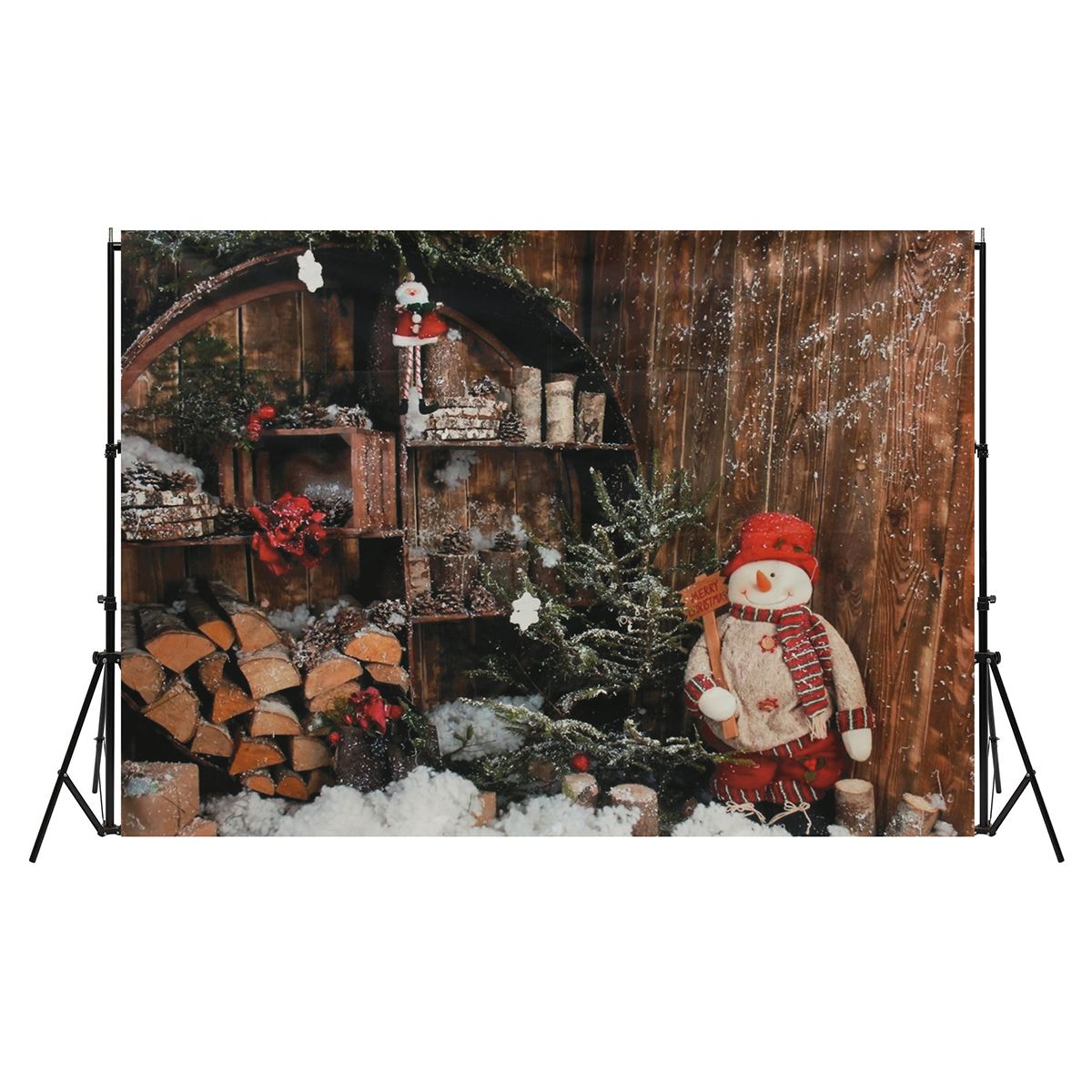 7x5FT-Christmas-Snowman-Wooden-Wall-Outdoor-Photography-Backdrop-Studio-Prop-Background-1236493