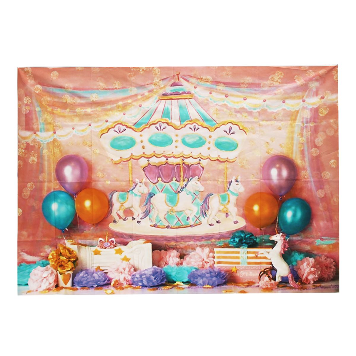 7x5FT-Unicorn-Birthday-Pink-Carousel-Ribbon-Photography-Backdrop-Studio-Prop-Background-1392173