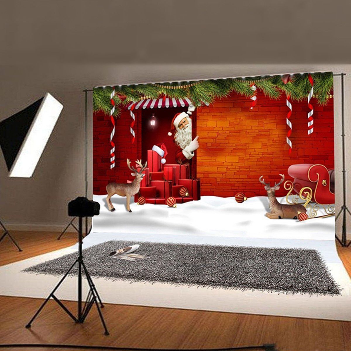 7x5ft-Christmas-Elk-Gift-Santa-Claus-Photography-Backdrop-Studio-Prop-Background-1363841
