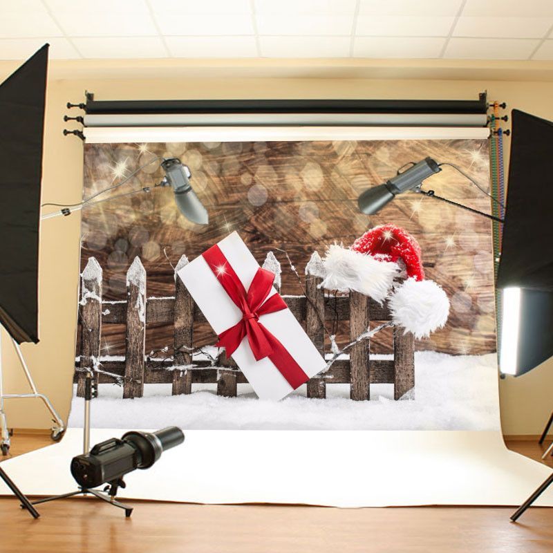 7x5ft-Christmas-Hat-Present-Snow-Photography-Backdrop-Photo-Studio-Background-1101928