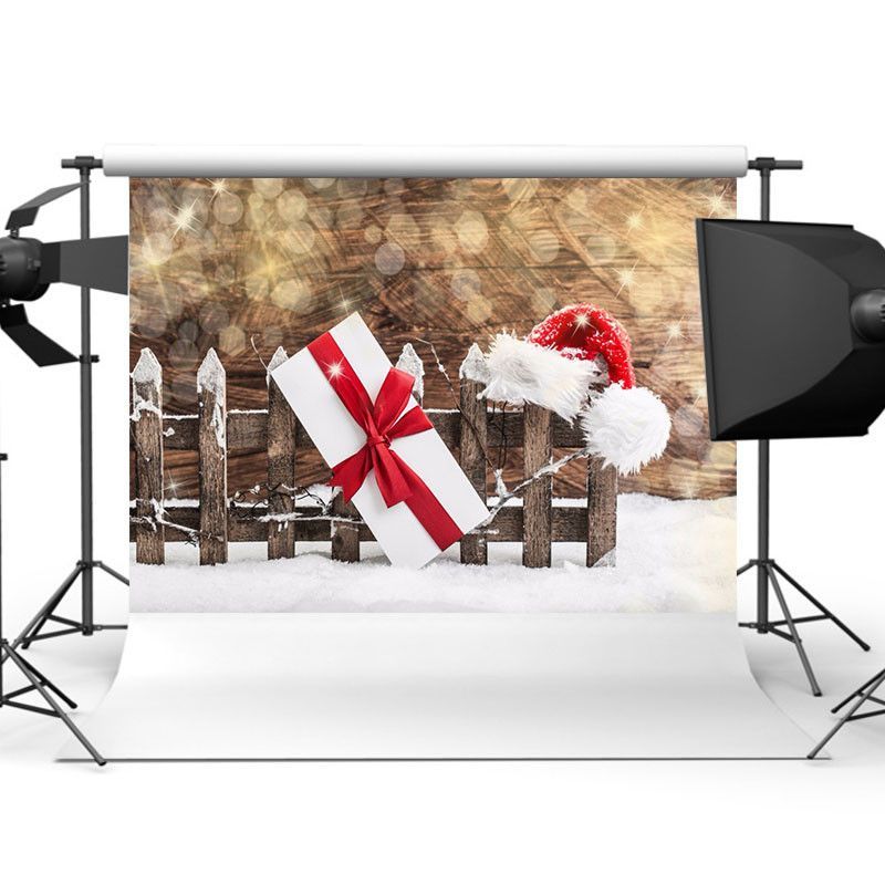 7x5ft-Christmas-Hat-Present-Snow-Photography-Backdrop-Photo-Studio-Background-1101928