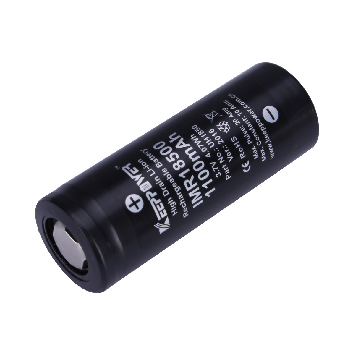 1Pcs-KeepPower-IMR-18500-battery-1100mAh-20A-max-discharge-li-ion-high-drain-battery-37V-1476115