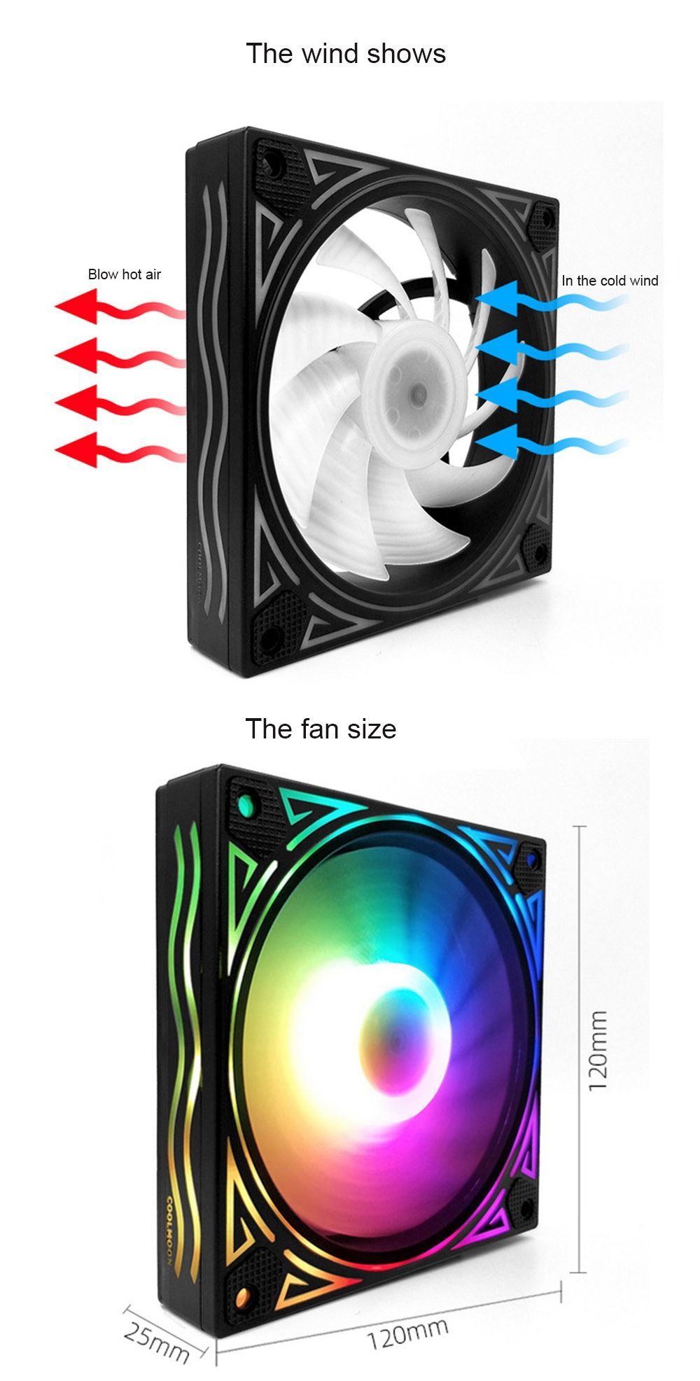 Coolmoon-BILLOW-3PCS-120mm-Multilayer-Backlit-RGB-Cooling-Fan-Mute-PC-CPU-Heatsink-with-the-RF-Wirel-1580400