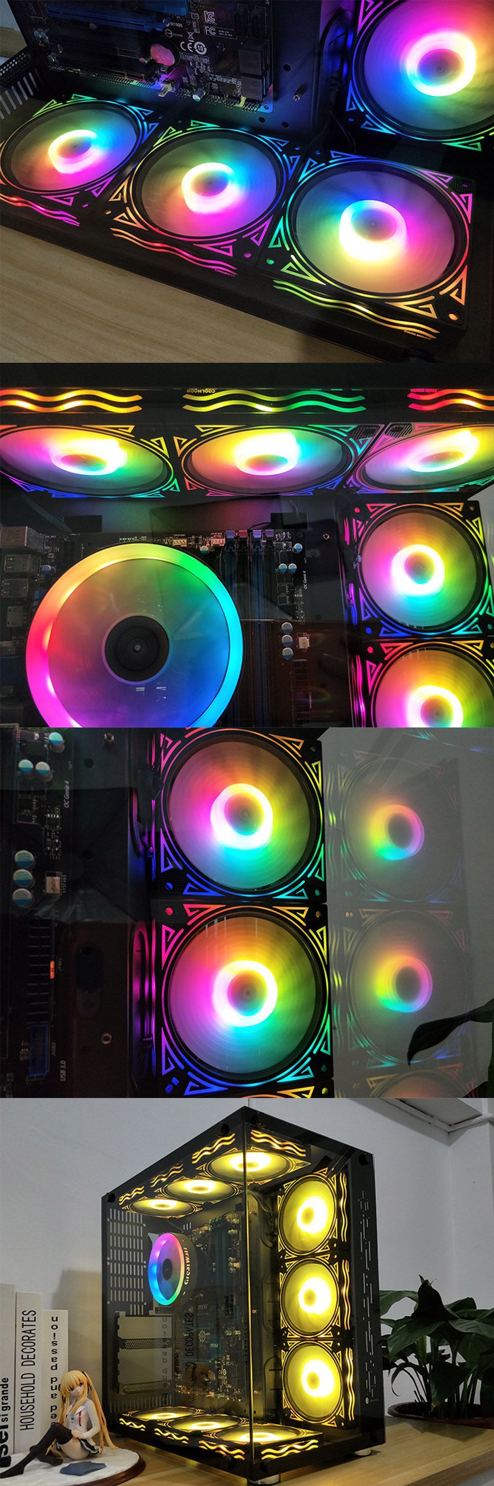 Coolmoon-BILLOW-6PCS-12cm-Multilayer-Backlit-RGB-CPU-Cooling-Fan-Computer-PC-Case-with-the-RF-Wirele-1580307