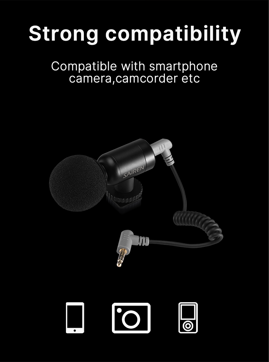 SAIREN-Nano-Mic-Mini-Super-Cardioid-Pointing-Microphone-Live-Broadcast-Vlog-Recording-Microphone-for-1728987