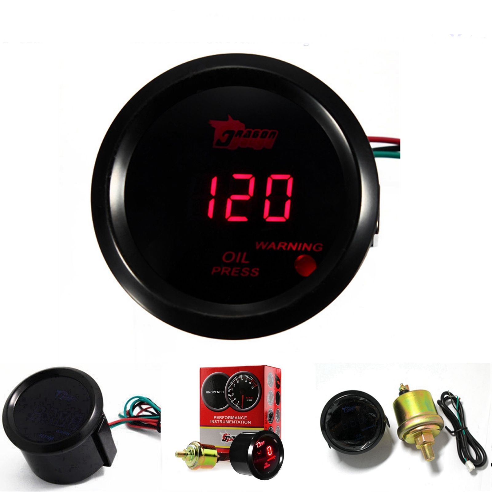 2-Inch-52mm-120-PSI-Digital-Red-LED-Oil-Pressure-Gauge-With-Sensor-Auto-Car-Motor-1235540