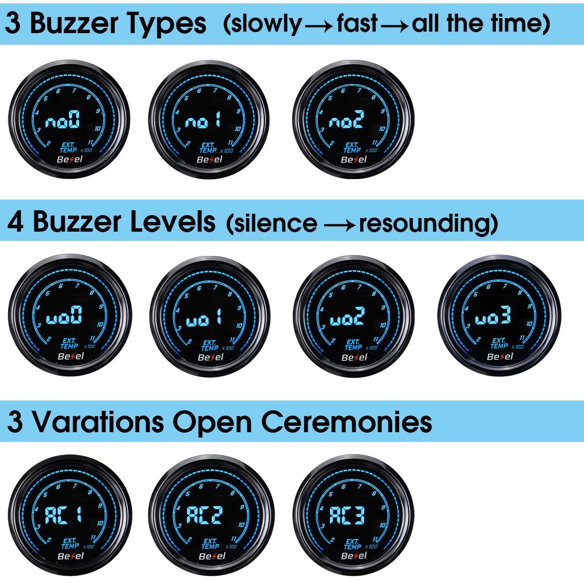 EVO-2quot-52mm-Exhaust-Gas-Temp-Temperature-Gauge-Meter-Digital-LED-Display-wSensor-1612115