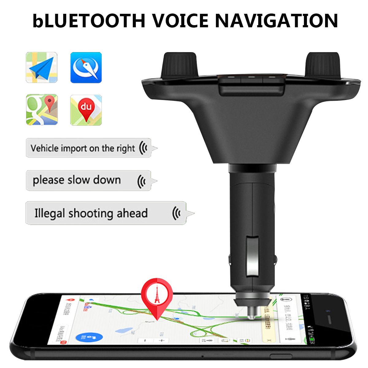 Wireless-bluetooth-Handsfree-Voice-Navigation-Car-Kit-FM-Transmitter-MP3-Player-USB-Charger-AUX-1534299