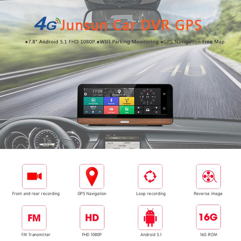 Junsun-E31P-4G-784-Inch-High-Brightness-Display-IBS-Screen-Car-GPS-DVR-Camera-1407393