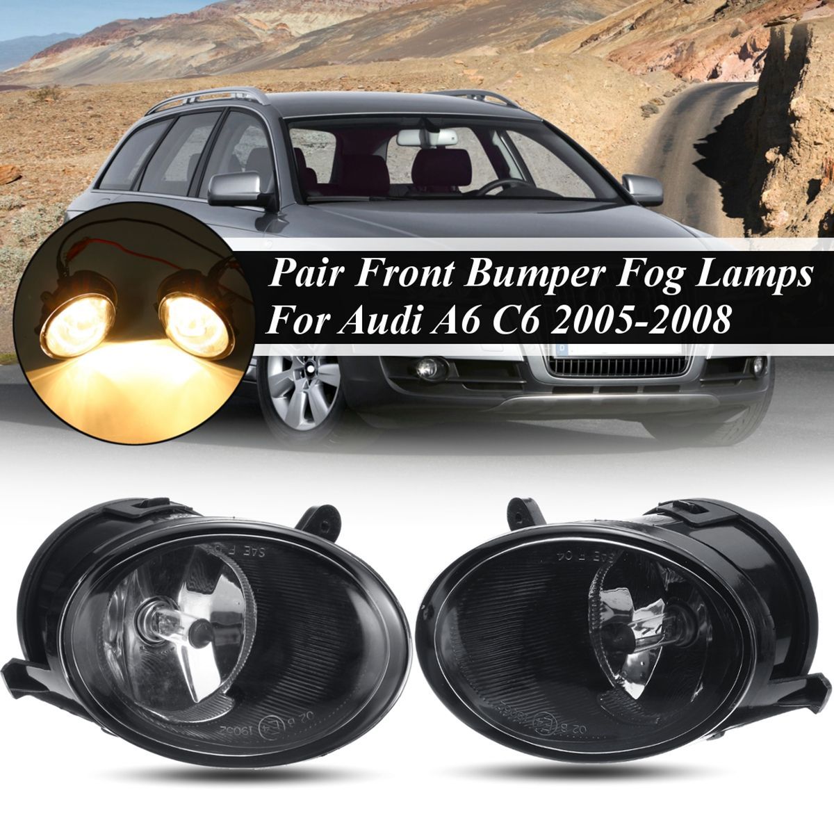 Car-Front-Bumper-Fog-Lights-Lamp-Amber-for-Audi-A6-C6-2005-2008-4F0941700-4F0941699-1425164