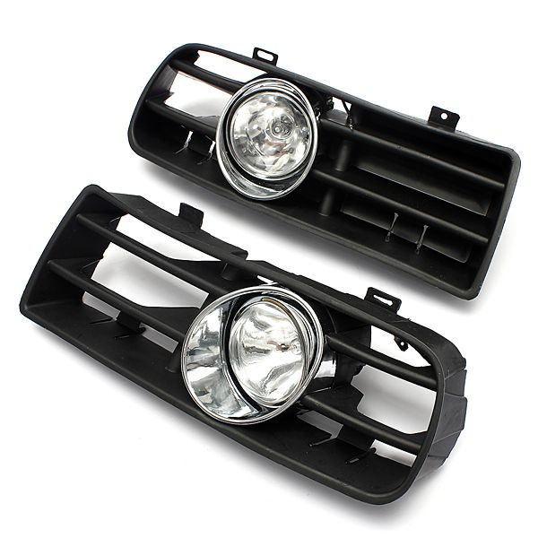 Car-Front-Fog-Light-Lamp-Grille-Set-For-VW-GOLF-1998-2005-Black-930415