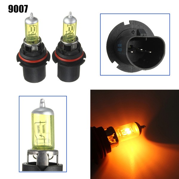 A-Pair-of-9007-HID-Xenon-Light-Bulbs-Lamps-DC12V-Yellow-3000K-3500K-1003472