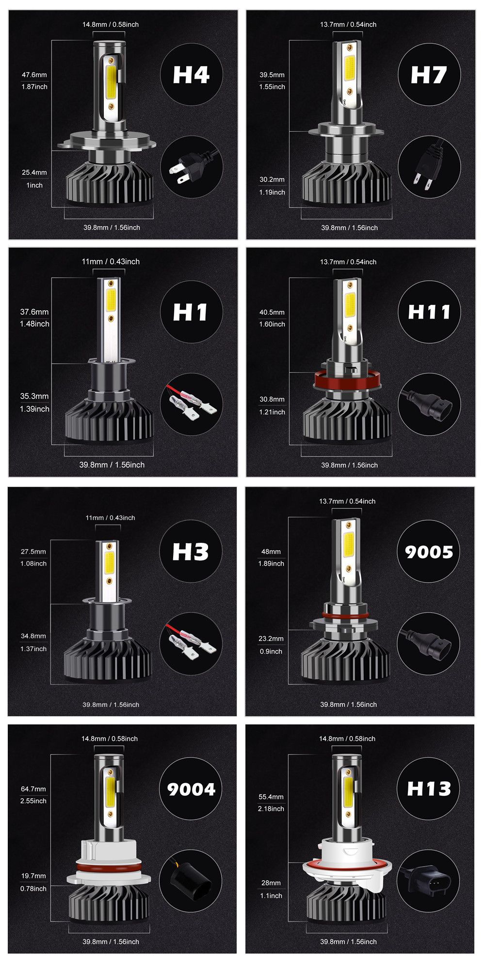 Infitary-F2-Car-COB-LED-Headlights-Bulbs-Fog-Lamp-H1-H3-H4-H7-H11-9005-9006-12V-24V-72W-8000LM-6500K-1476902