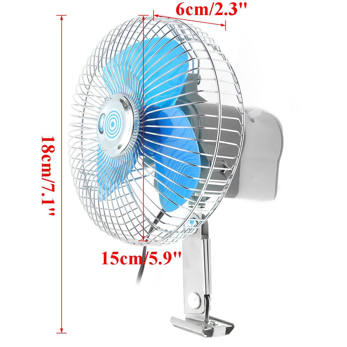 15cm-Portable-Deluxe-Oscillating-6-Inch-Fan-Auto-Caravan-Boat-Truck-Car-Vehicle-1242370