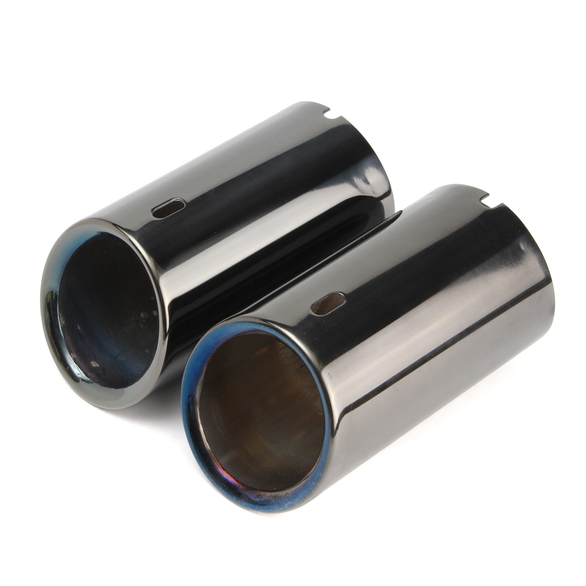 2-X-Tail-Muffer-Exhaust-Tip-Pipe-Titanium-Black-For-BMW-E90-E92-325-328i-3-Series-1203896