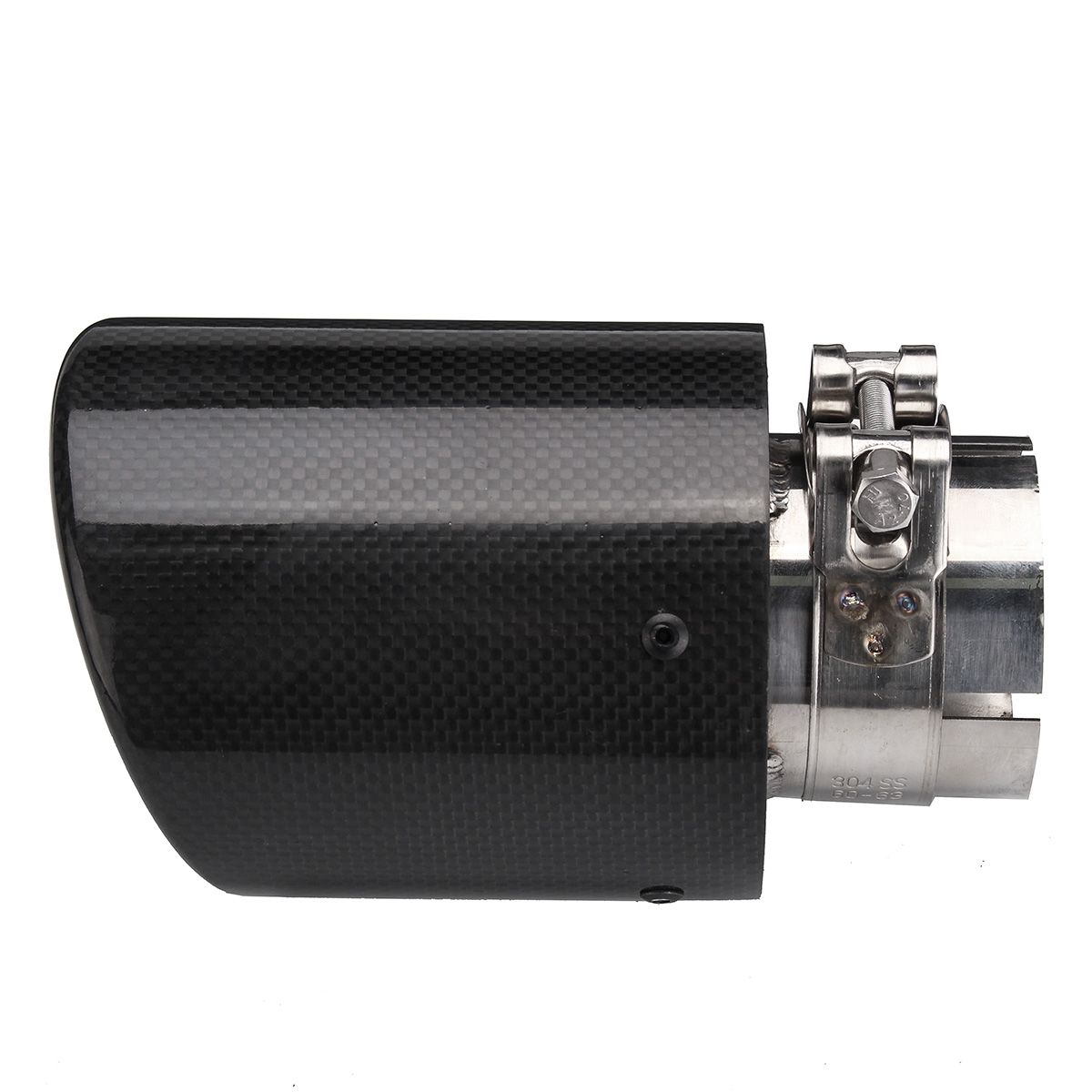 25-Inch-63mm-In-101mm-Out-Glossy-Carbon-Fiber-Car-Exhaust-Muffler-Tip-Pipe-1475416