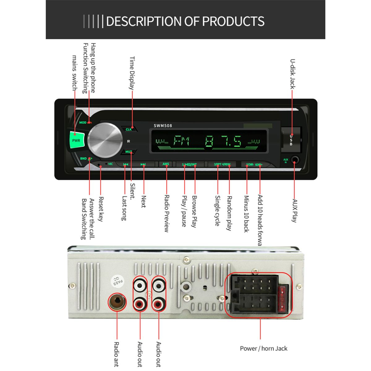 508-1-Din-bluetooth-Car-Audio-MP3-Player-FM-Radio-USB-SD-AUX-In-Dash-Autoradio-with-Remote-Control-1574597