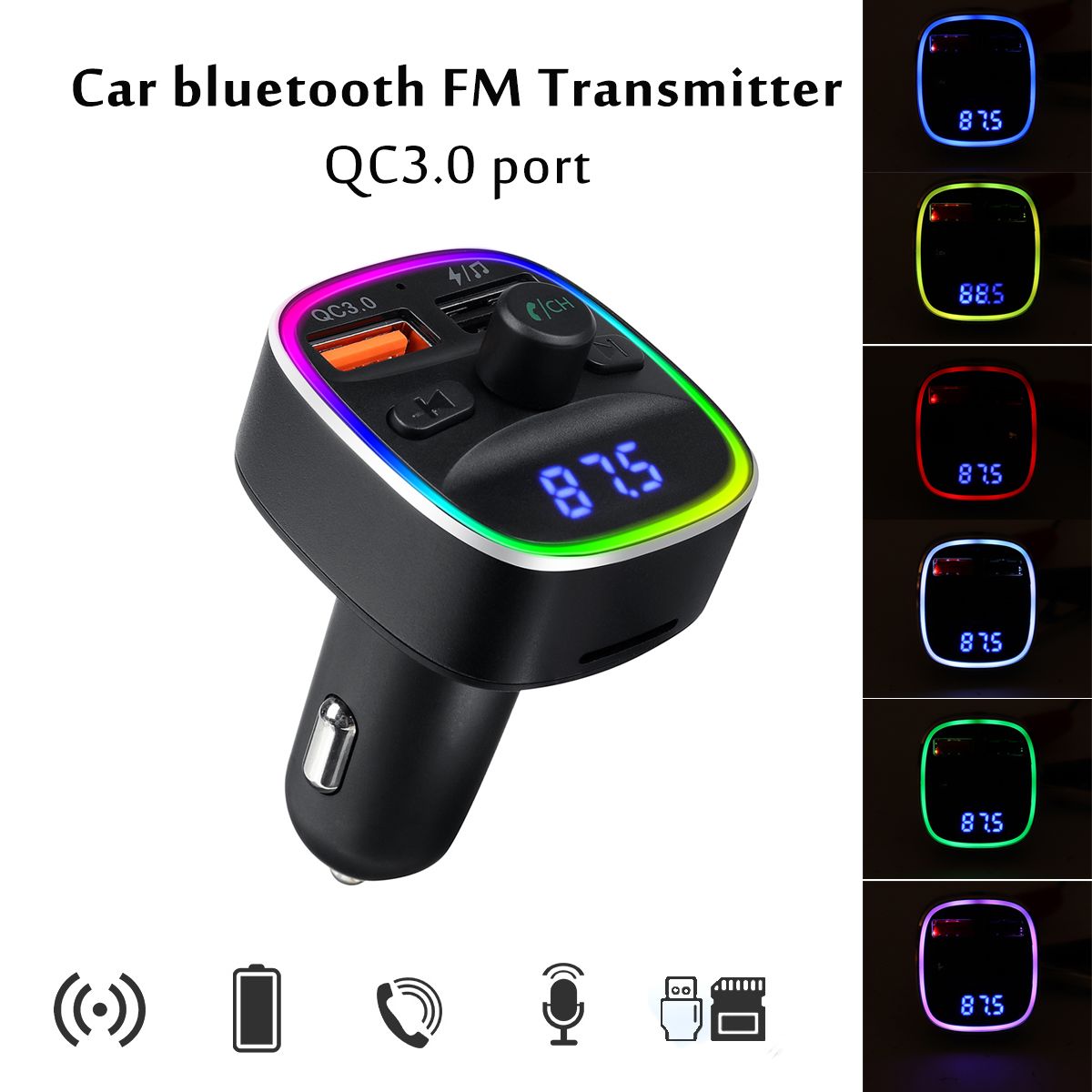 Wireless-bluetooth-FM-Transmitter-In-Car-MP3-Radio-Adapter-Car-Fast-USB-1767943