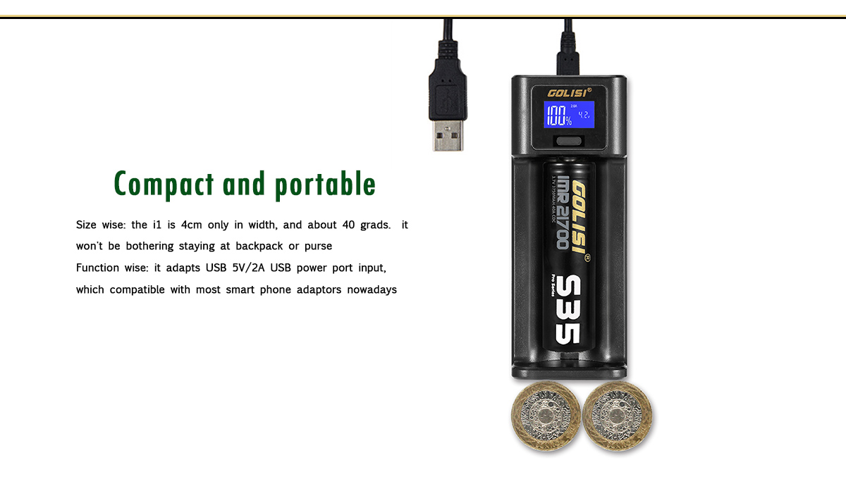 Golisi-I1-LCD-Display-USB-Port-Lite-Battery-Charger-for-Li-ionNi-mhNi-cd-Battery-Single-Slot-1255579