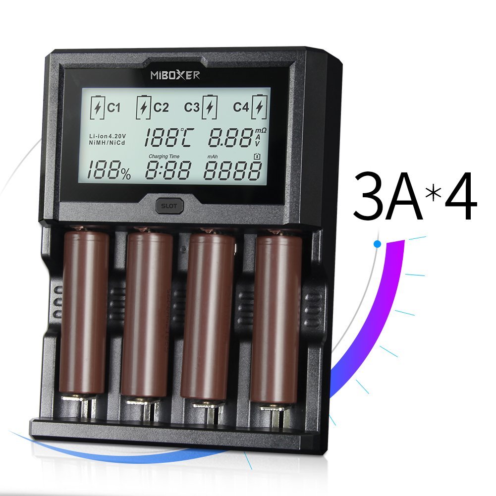 Miboxer-C4-12-LCD-Display-USB-Rapid-Intelligent-Li-ionIMRNi-MH-Battery-Charger-4Slots-US-Plug-1251802