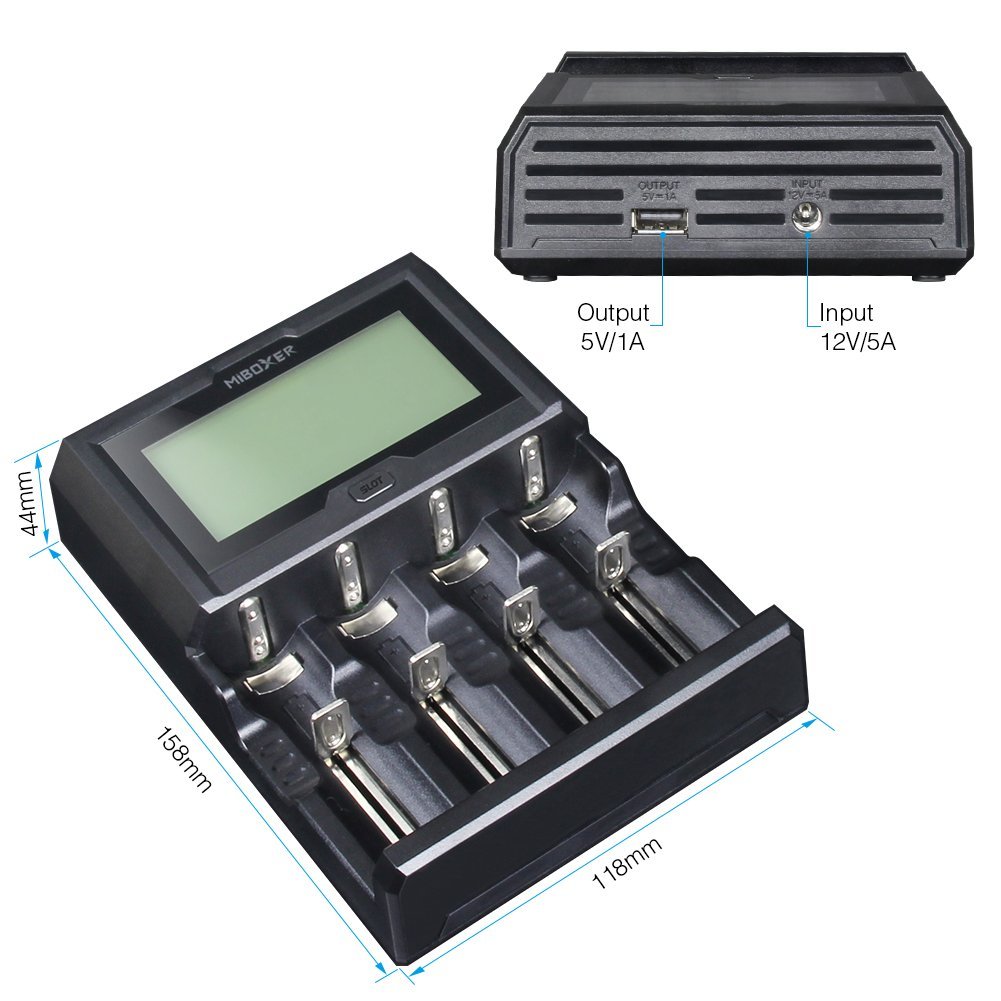 Miboxer-C4-12-LCD-Display-USB-Rapid-Intelligent-Li-ionIMRNi-MH-Battery-Charger-4Slots-US-Plug-1251802