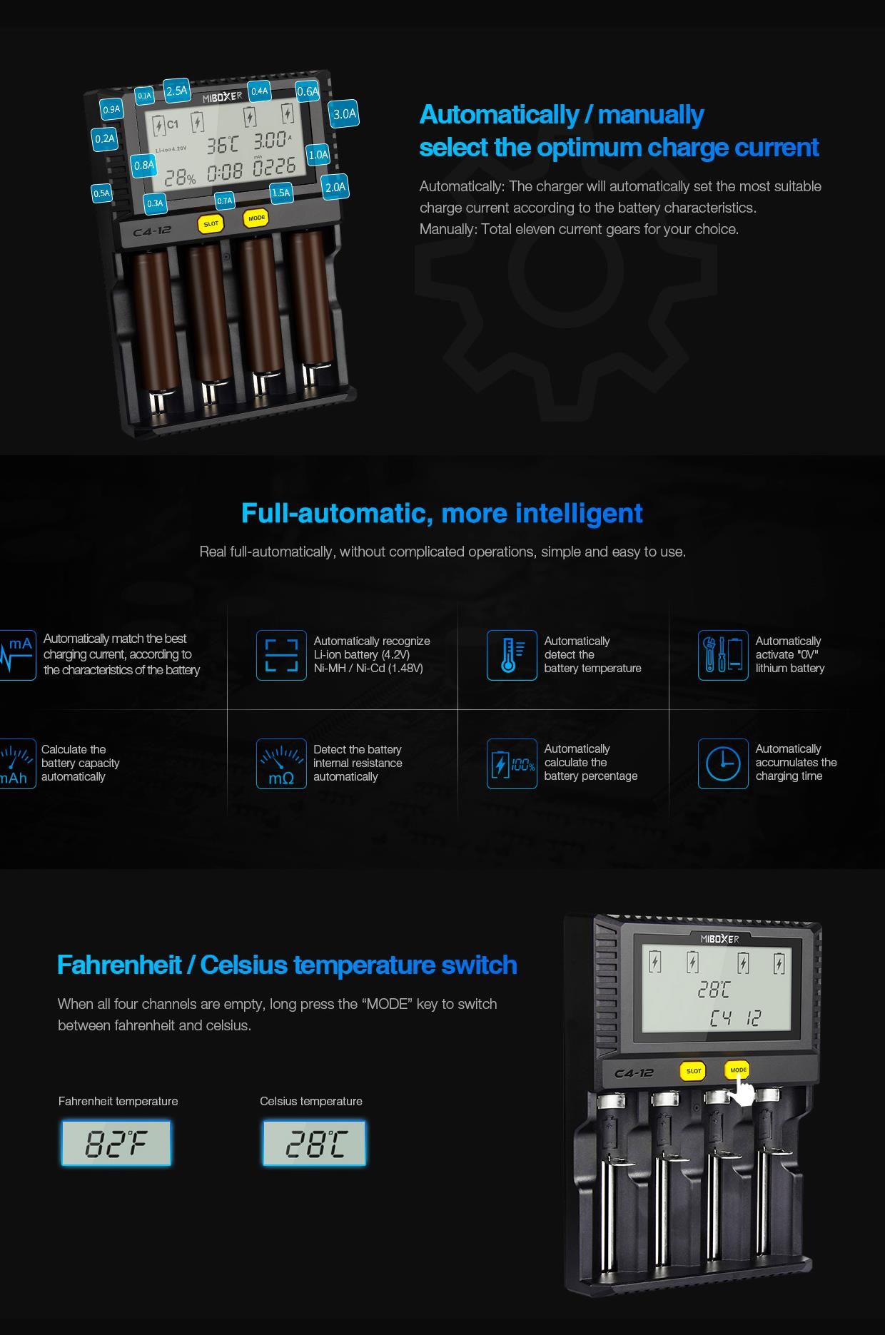 Miboxer-New-C4-12-LCD-Adjustable-Intelligent-Battery-Charger-4-Slots-Multiple-Battery-For-18650-2665-1476938